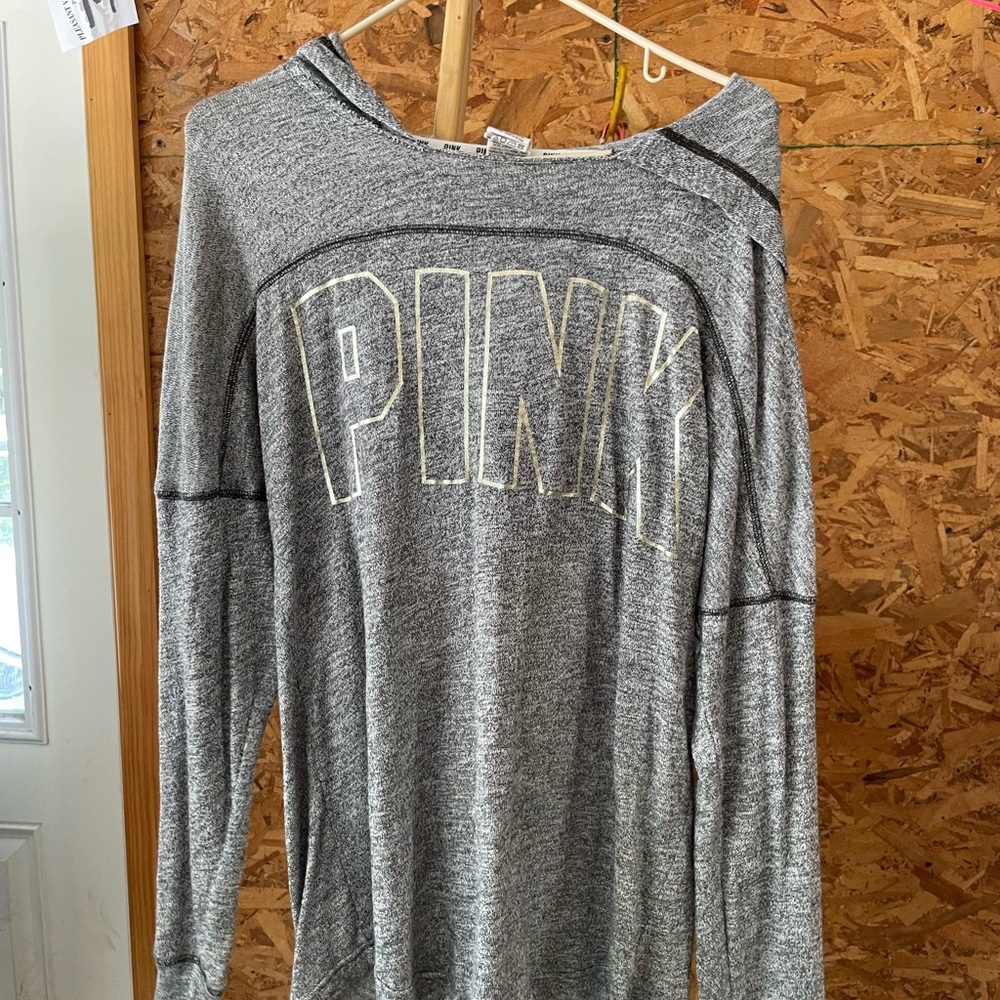 Victorias Secret Pink Gray Sweatshirt size medium